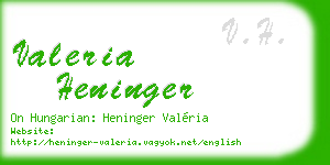 valeria heninger business card